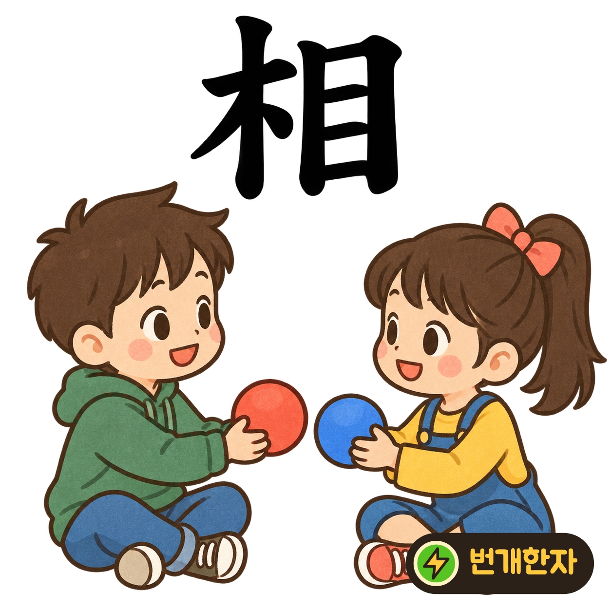 相: 나무 木 옆에 눈 目이 있어요. 서로 마주 보듯 나무를 눈으로 바라보는 모습을 상상해요. (기억 그림)
